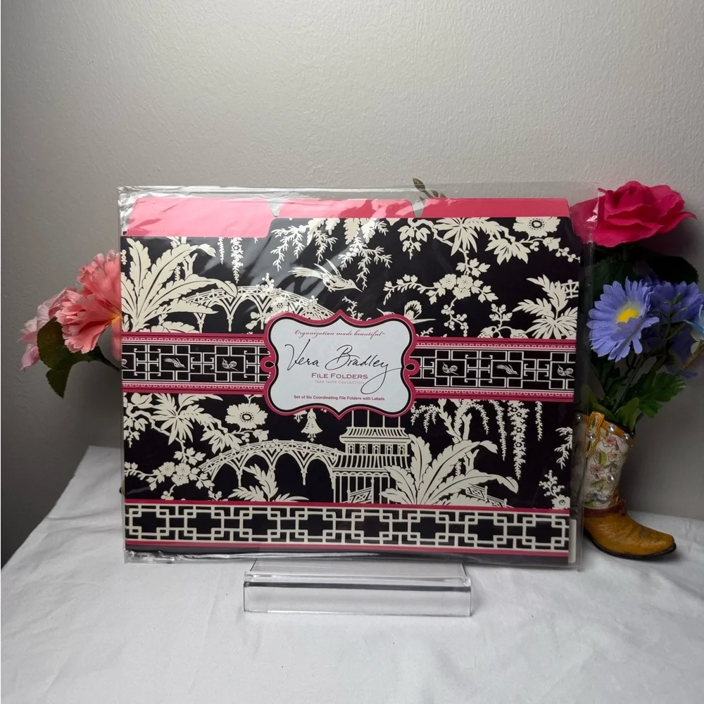 NWT Vera Bradley Imperial Toile File Folders Retired Pattern